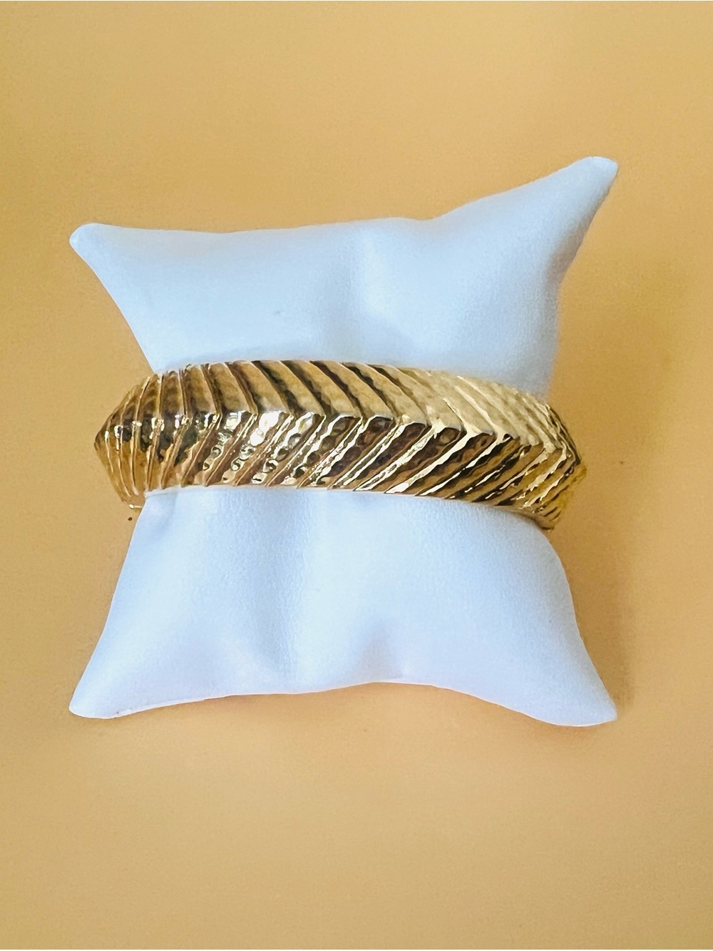 Vintage gold tone cuff bracelet